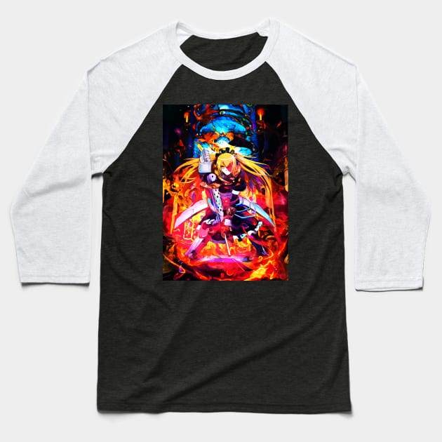 Red Sneak and Charge Maid Baseball T-Shirt by hustlart